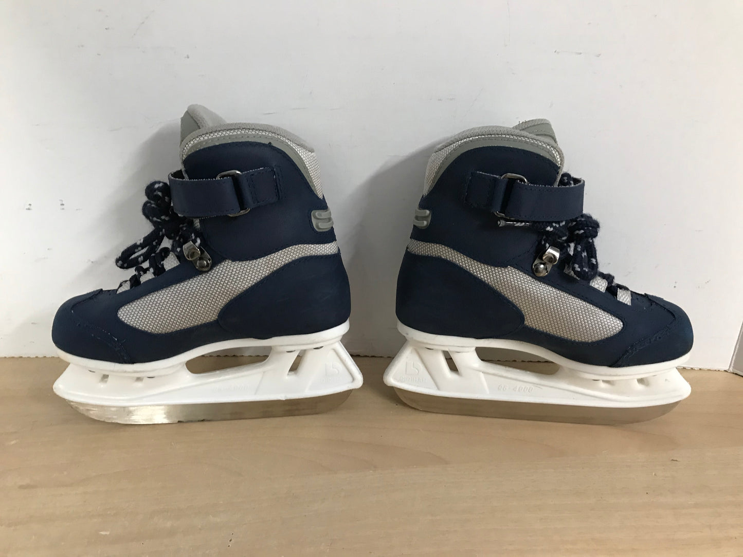 Ice Skates Child Size 11 Soft Skates Denim Blue Grey Excellent