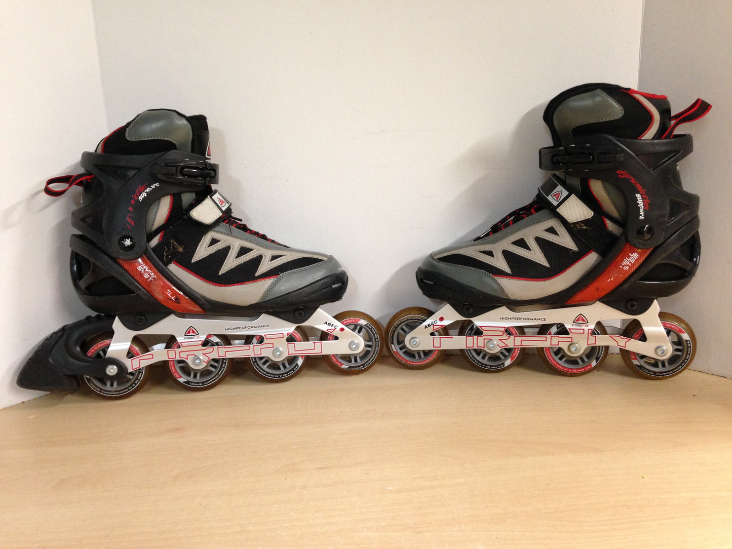 Inline Roller Skates Men's Size 8 Firefly Black Red