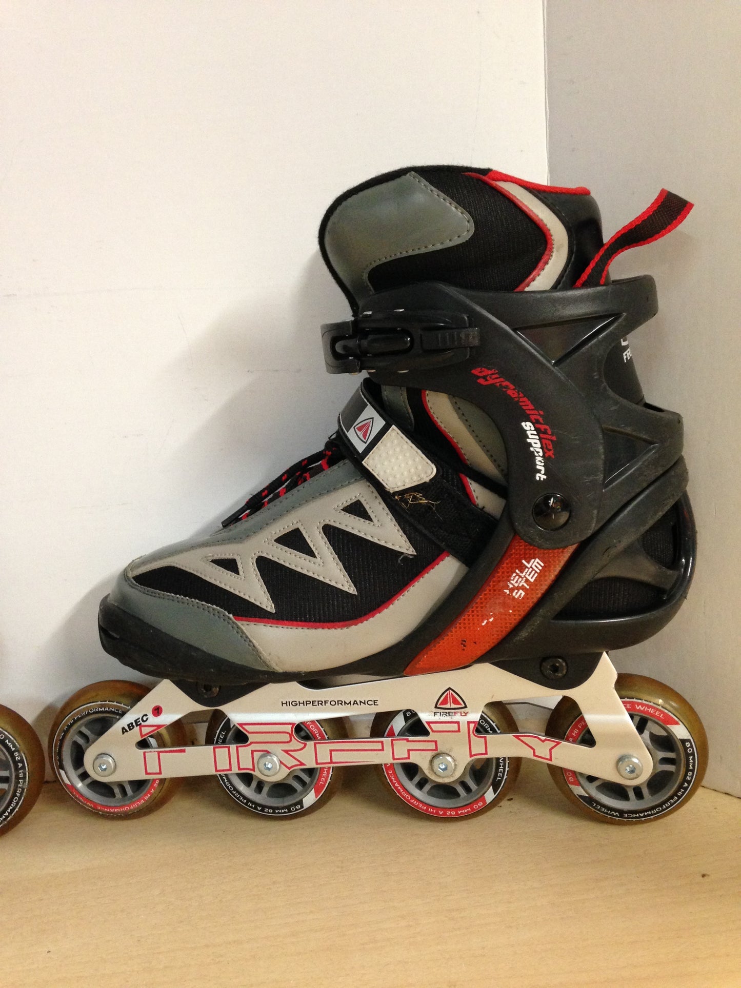 Inline Roller Skates Men's Size 8 Firefly Black Red