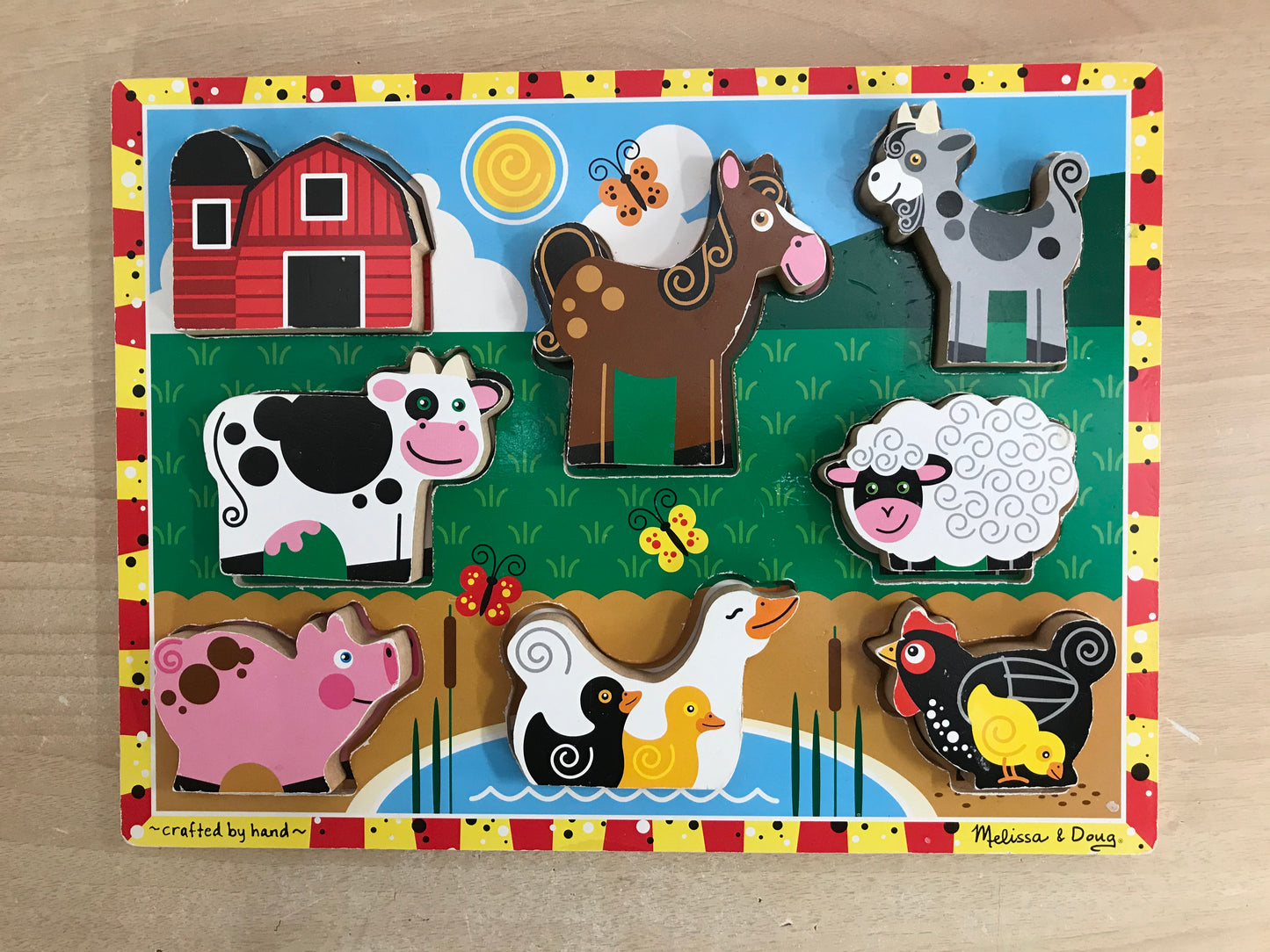 Melissa And Doug Wood Puzzle My First Chunky Farm Animals