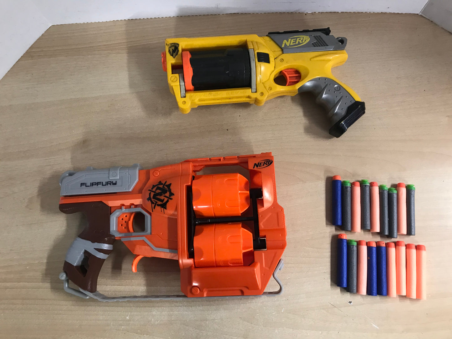 Nerf Guns Hand Gun Big Revolver Set Works Great