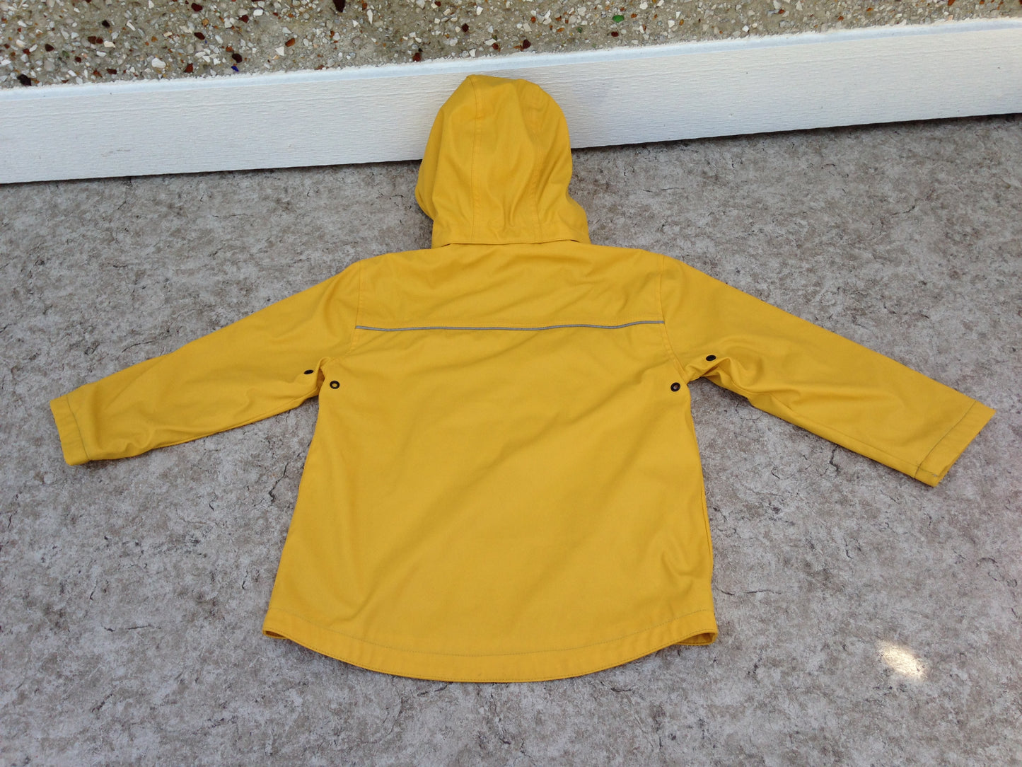 Rain Coat Child Size 6 Hatley Waterproof Yellow Grey