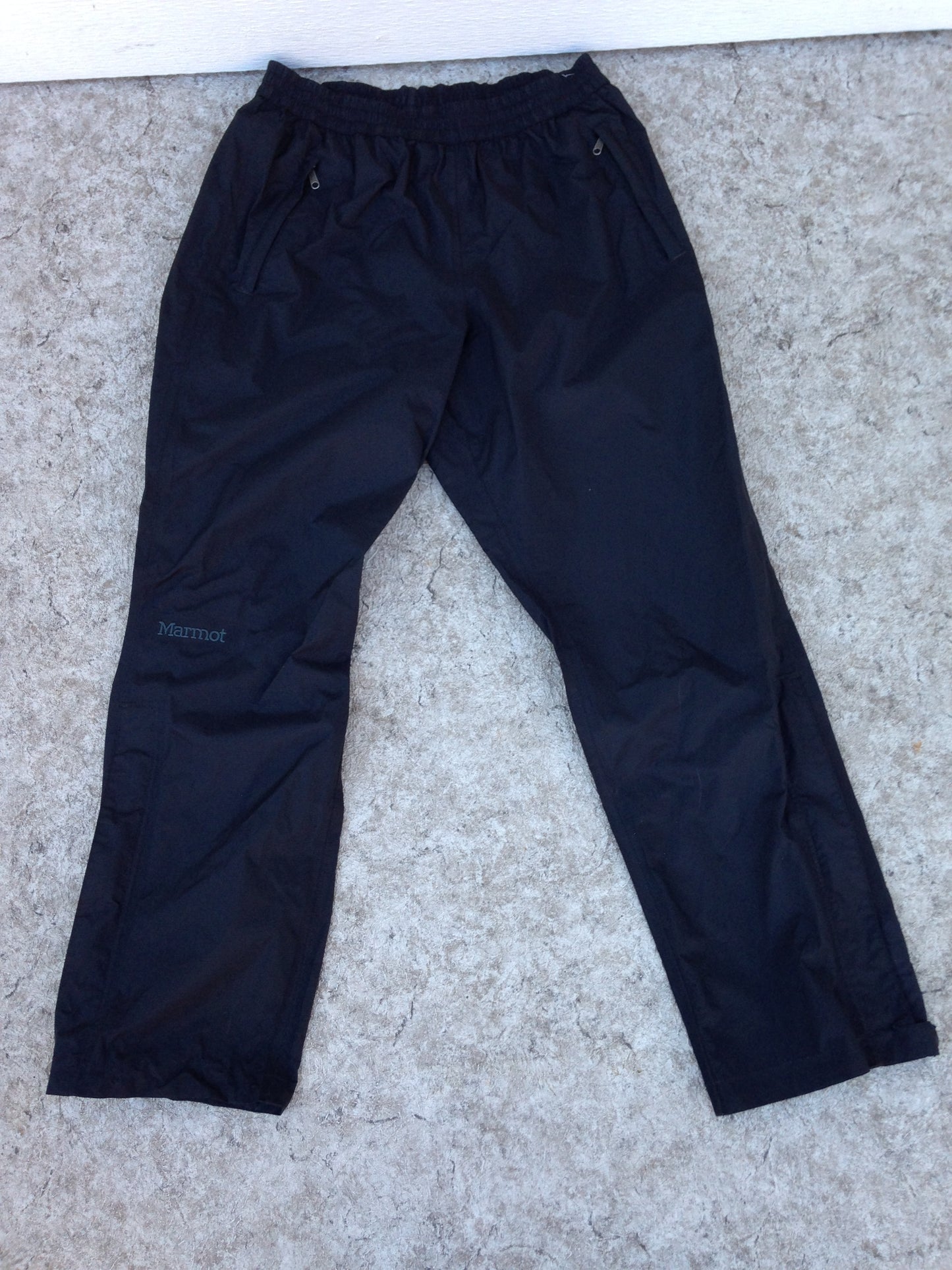 Rain Pants Child Size 16-18 Men's Small Marmot Black Waterproof Great For Bikes Motorcycles Fantastic Quality