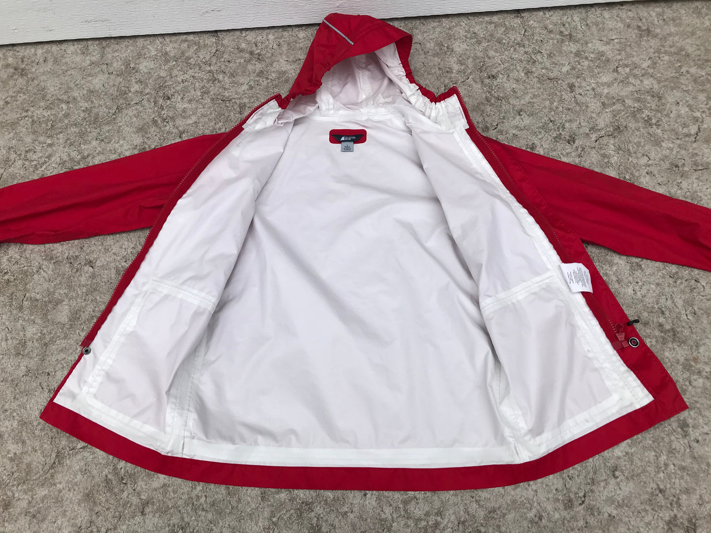 Rain Coat Child Size 8 MEC Red White Excellent