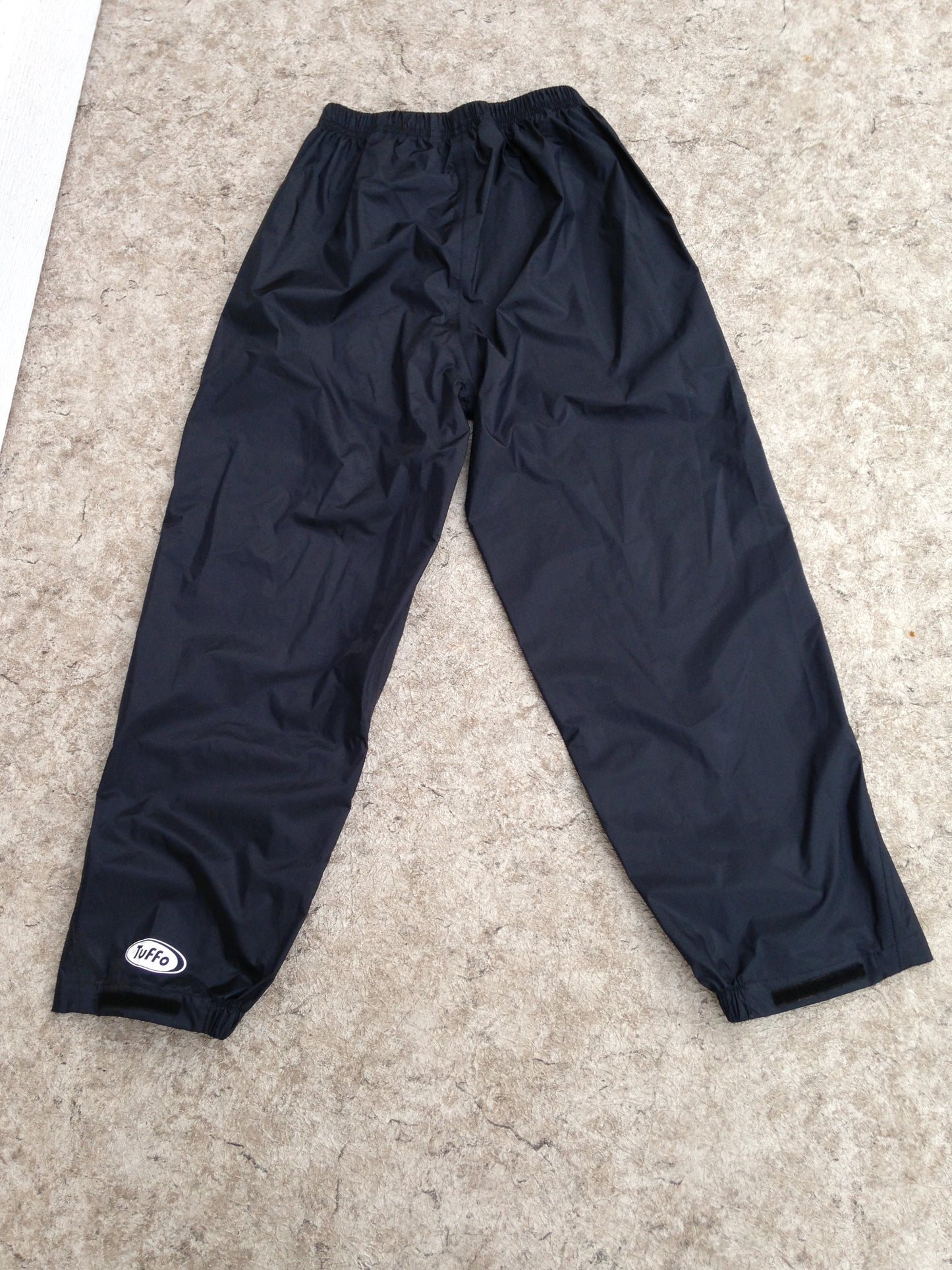 Rain Pants Child Size 10 Tuffo Black Waterproof New Demo Model