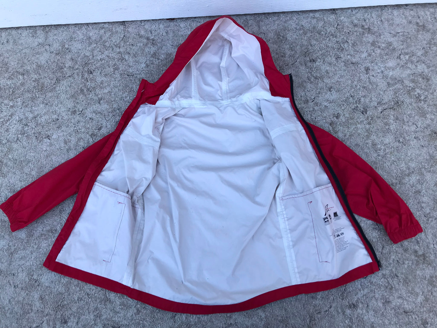 Rain Coat Child Size 6 Alpine Teck Red With Sealed Zippers Waterproof Excellent