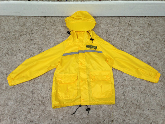 Rain Coat Child Size 6 Wetskins Freshwater Yellow Waterproof Excellent