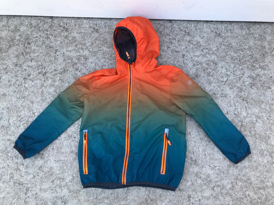 Rain Coat Child Size 8 Killtec Teal Orange Green Excellent