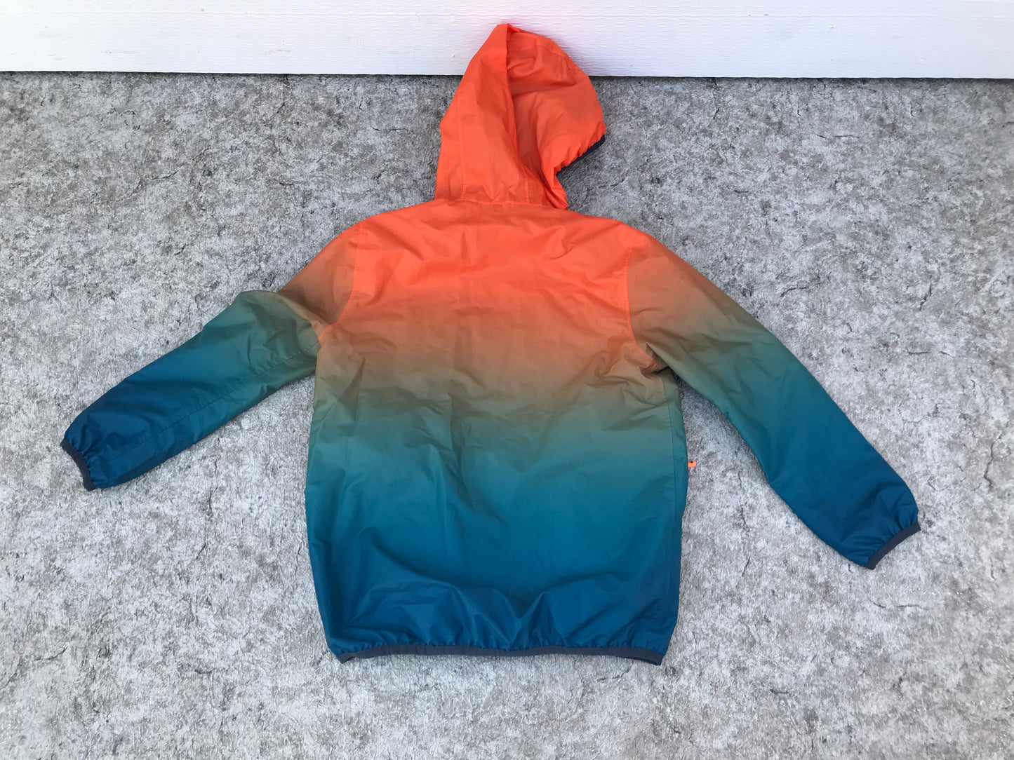 Rain Coat Child Size 8 Killtec Teal Orange Green Excellent