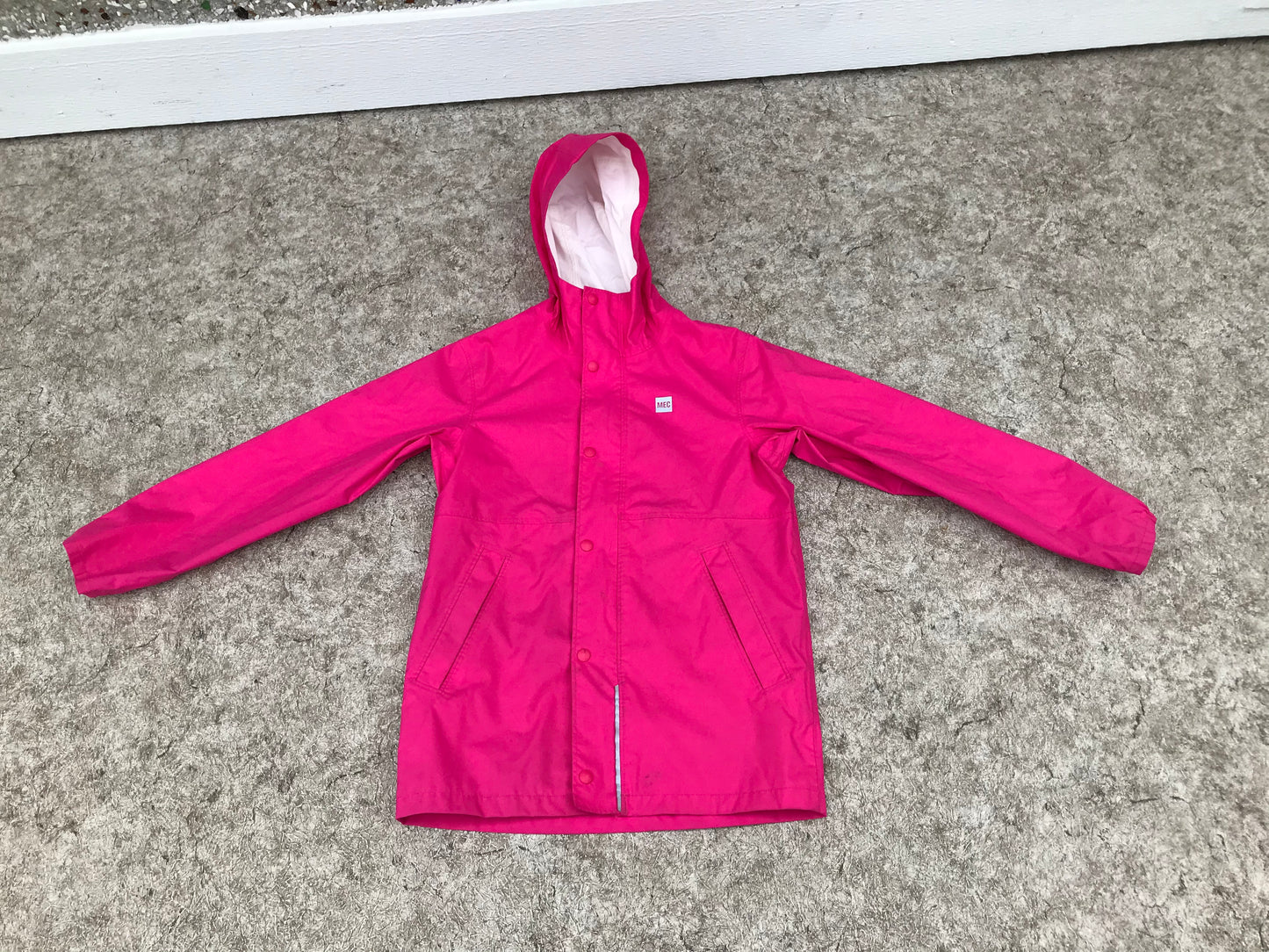 Rain Coat Child Size 8 MEC Fushia Waterproof