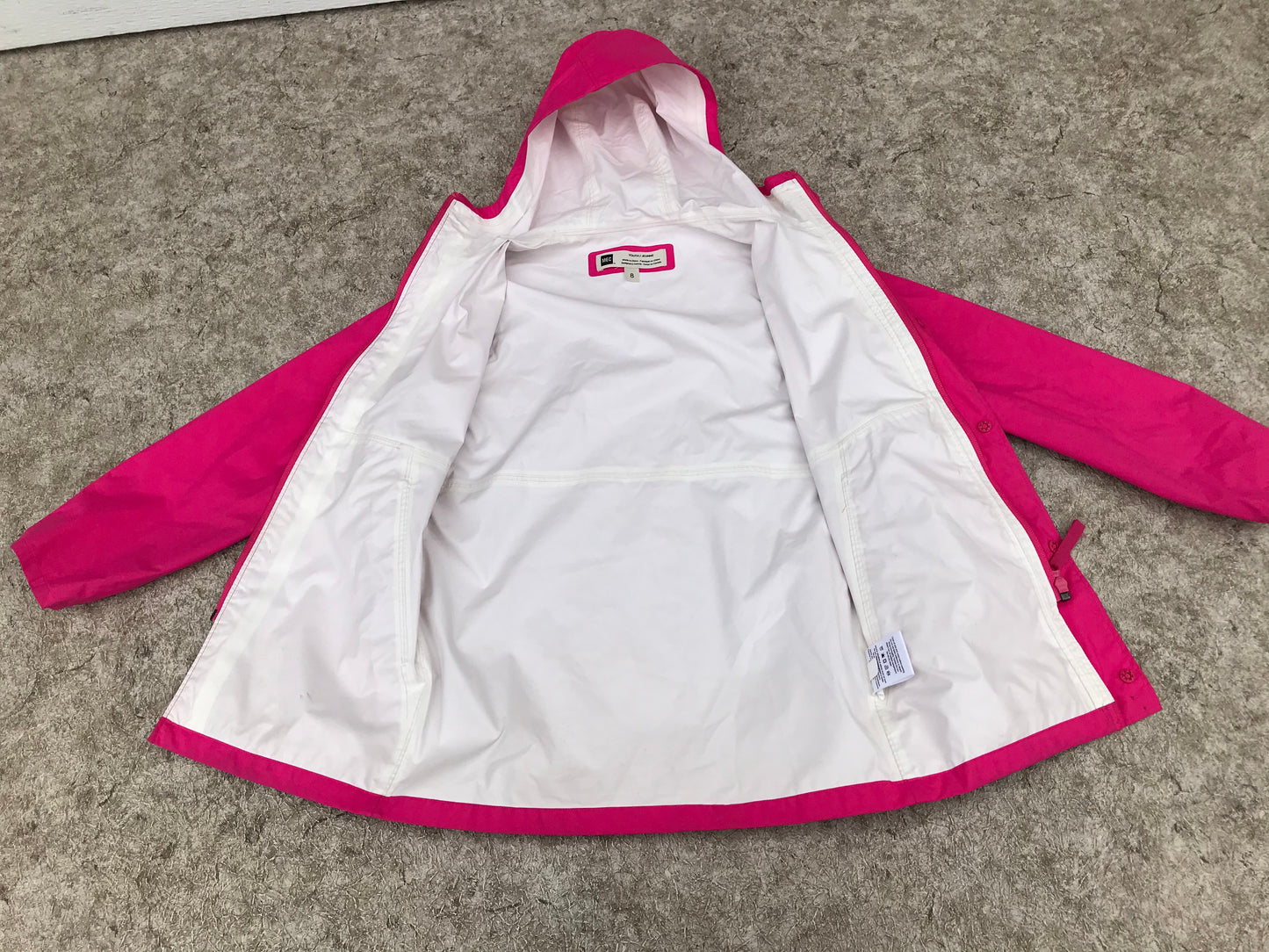 Rain Coat Child Size 8 MEC Fushia Waterproof