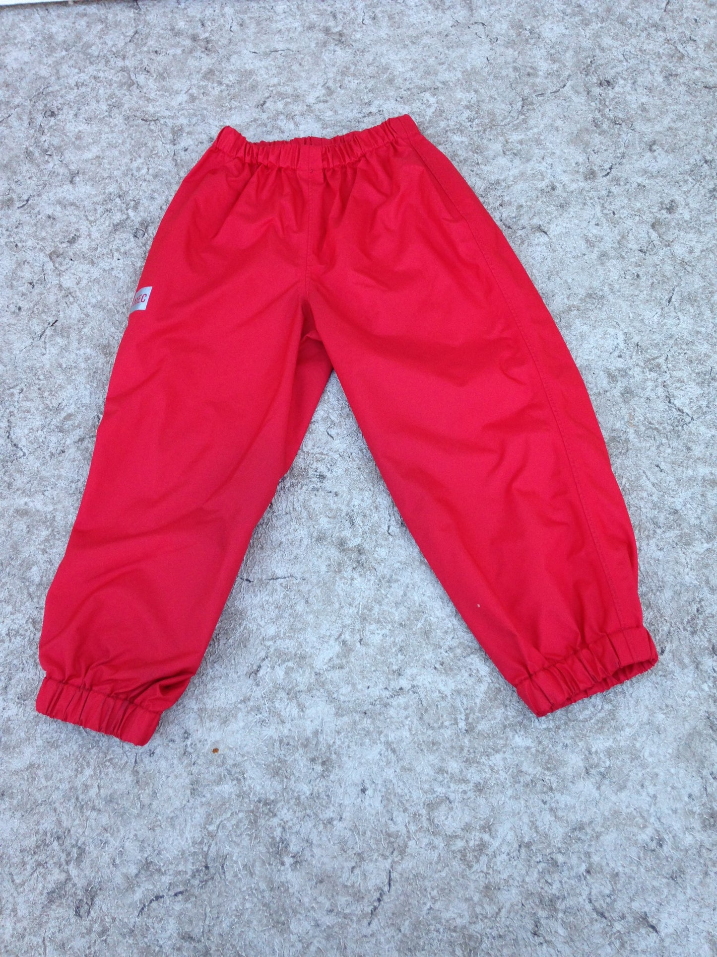 Rain Pants Child Size 4 MEC Red Excellent