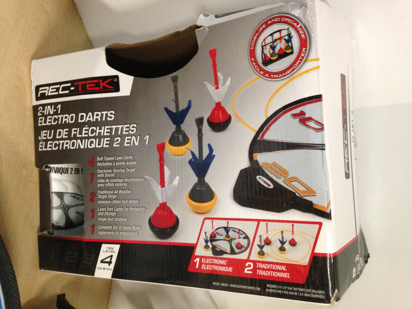 Rec Teck Lawn Darts As New In Box 2-1 Soft Tipped and Electronic Tipped