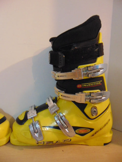 Ski Boots Mondo Size 26.0 Men's Size 8 Ladies Size 9  301 mm Head Some Wear and Scratches Black Yellow