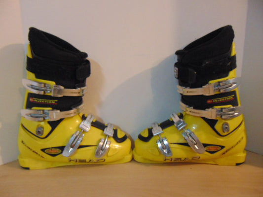 Ski Boots Mondo Size 26.0 Men's Size 8 Ladies Size 9  301 mm Head Some Wear and Scratches Black Yellow