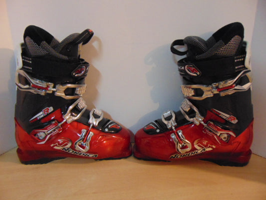 Ski Boots Mondo Size 25.5 Men's Size 7.5 Ladies size 8.5  295 mm Nordica trans Fire Red Black New Demo Model