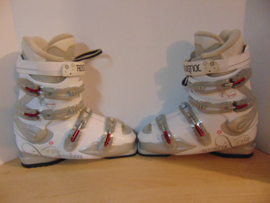 Ski Boots Mondo Size 27.5 Ladies Size 10 318 mm Rossignol Xena 40 White Red Grey Excellent