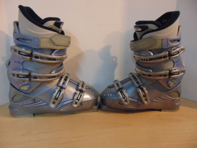 Ski Boots Mondo Size 24.5 Ladies Size 7.5 Lange Pearl Blue