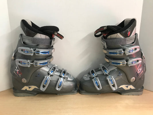 Ski Boots Mondo Size 25.5 Men's Size 7 Ladies Size 8 305 mm Nordica XX Blue Grey Excellent