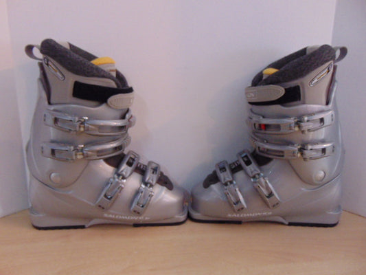 Ski Boots Mondo Size 25.5 Ladies Size 8 295 mm Salomon Sensi Fit Grey Excellent