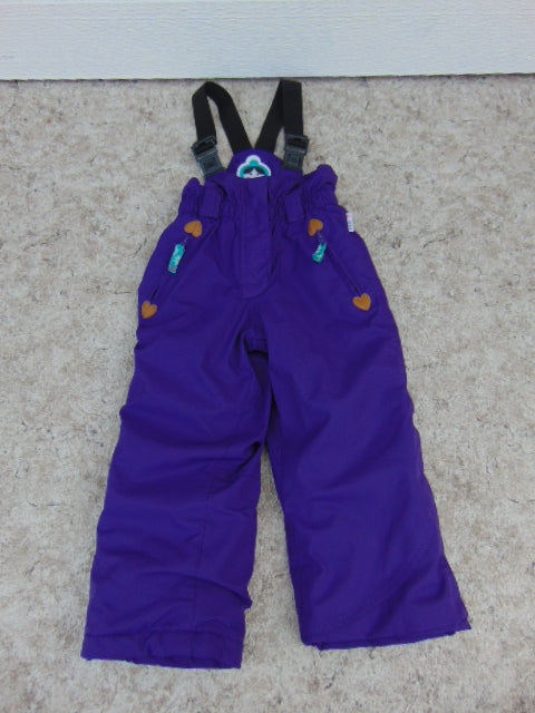 Snow Pants Child Size 4 Etirel Purple With Bib