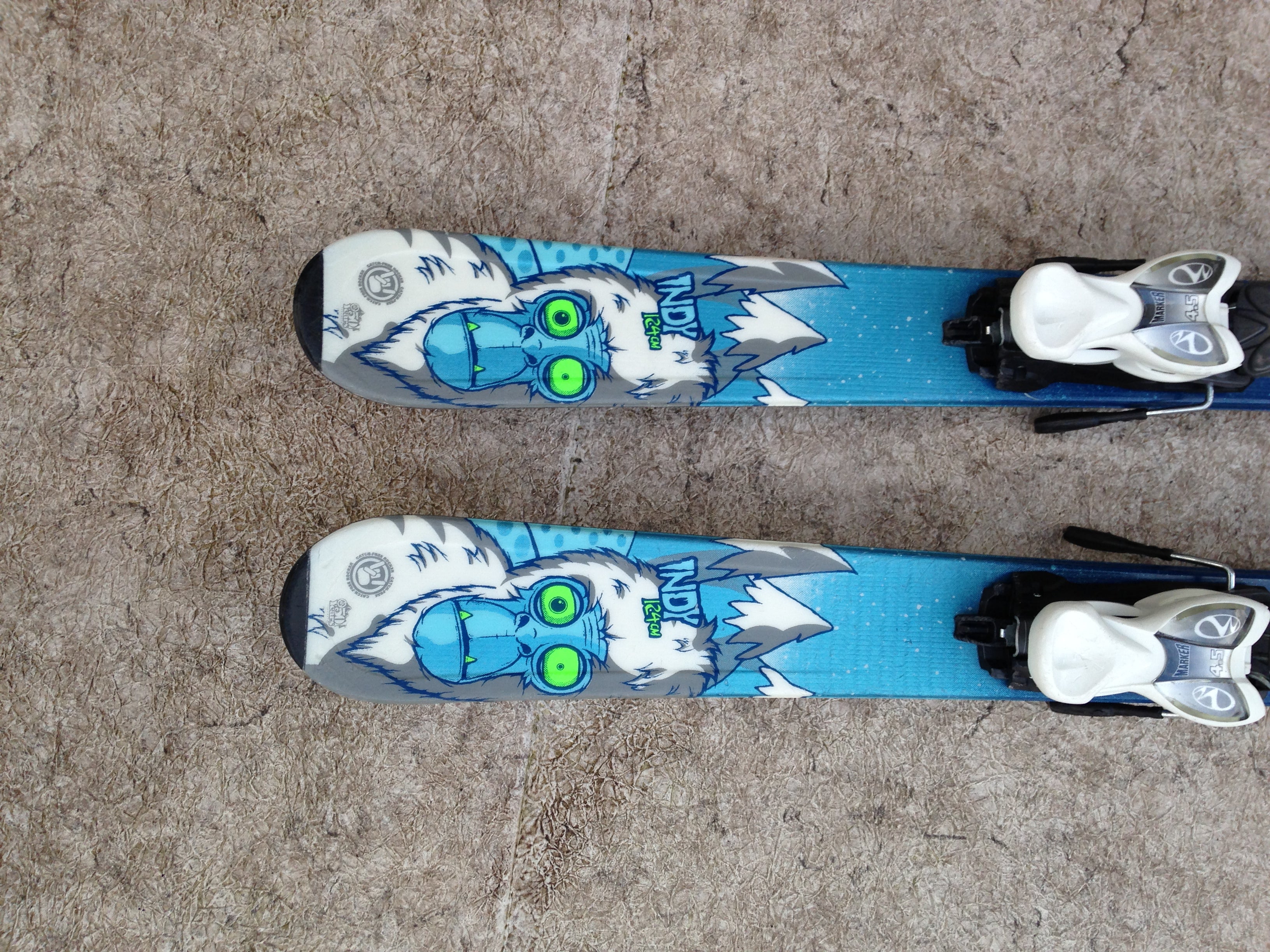 Ski 124 K-2 Indy Parabolic Blue Multi With Bindings