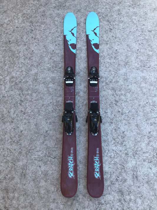 Ski 128 Rossignol Scratch Pro Blue Brick Red Twin Tipped Parabolic With Bindings