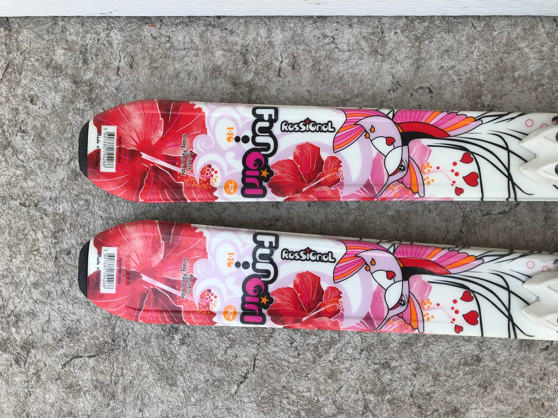 Cute pink pair of skis Sticker by rizdrawings