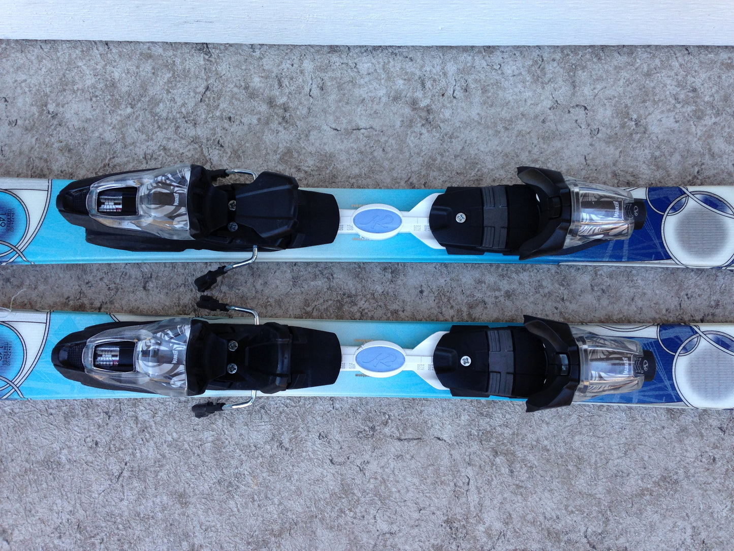 Ski 149 K-2 Super Mystic Parabolic Blue Multi With Bindings Excellent