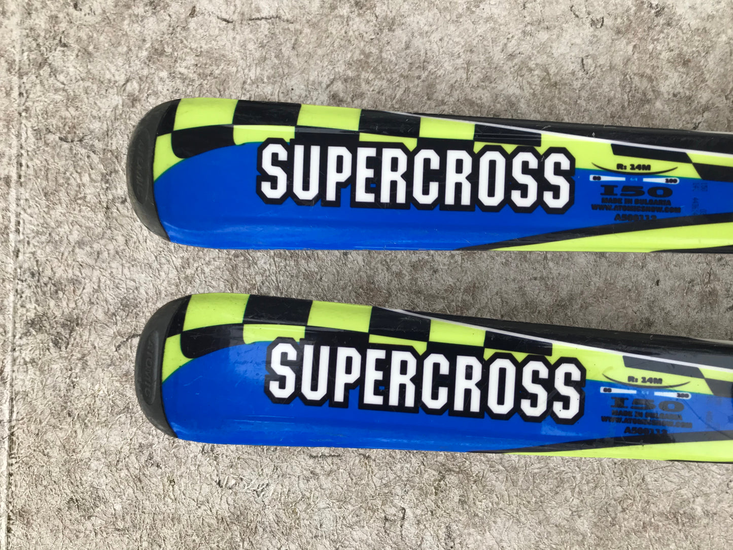 Ski 150 Atomic Supercross Parabolic Blue Lime With Bindings