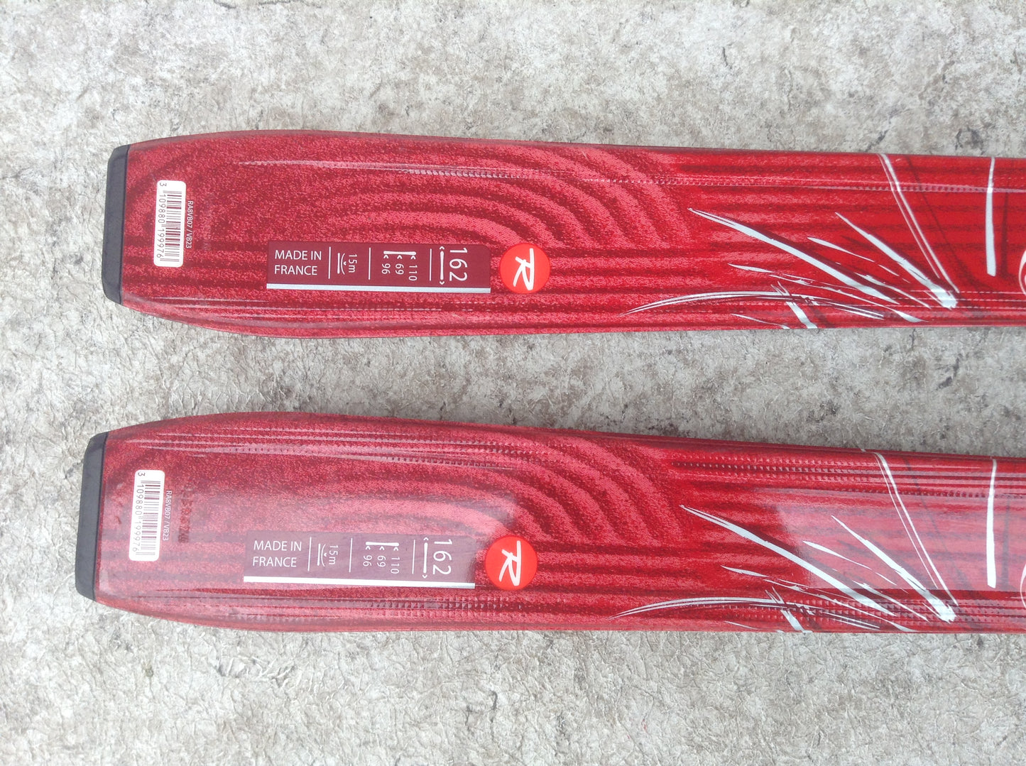 Ski 162 Rossignol Potion Parabolic Red White With Bindings Excellent