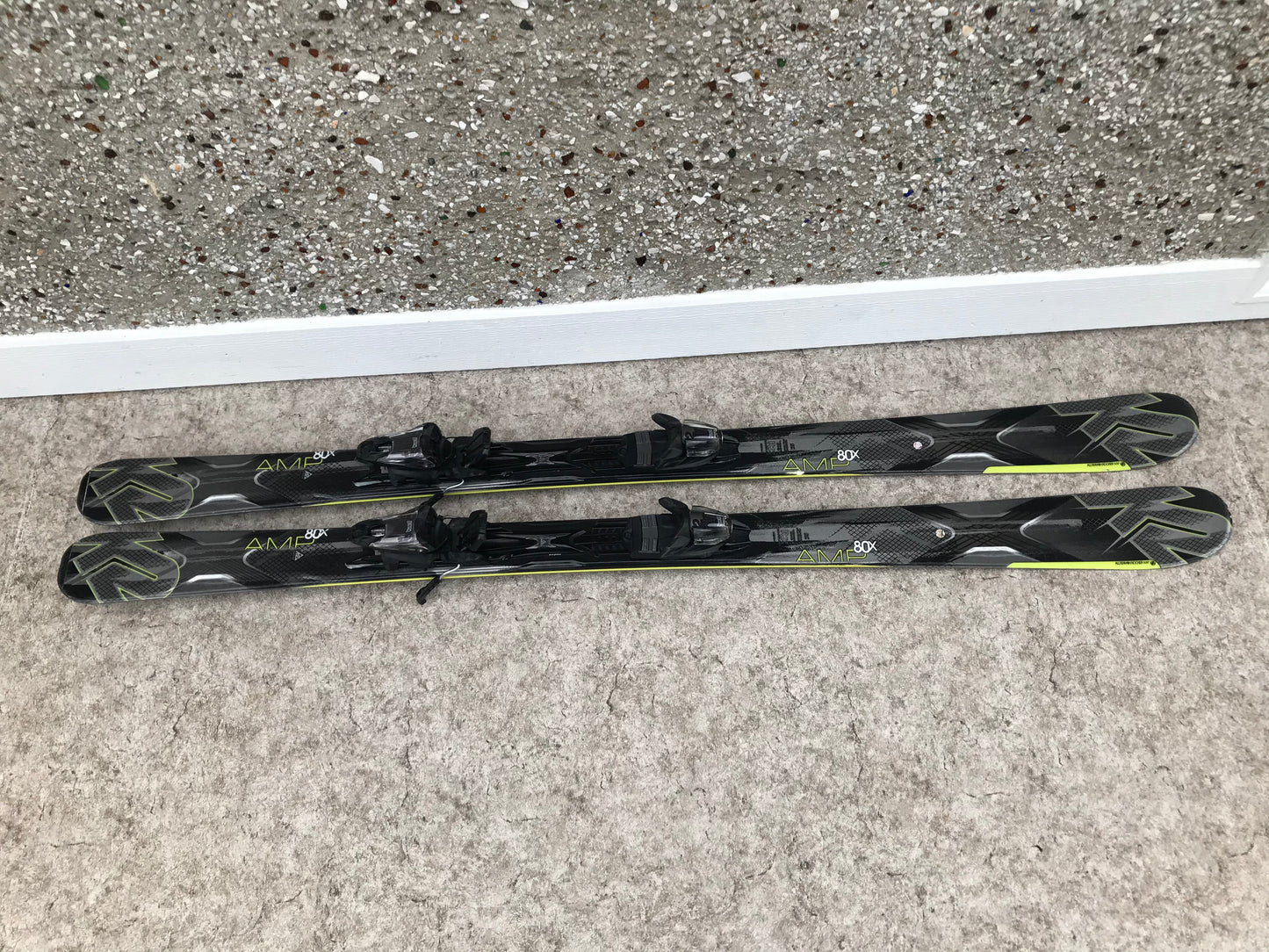 Ski 163 k-2  Parabolic Black Green With Bindings