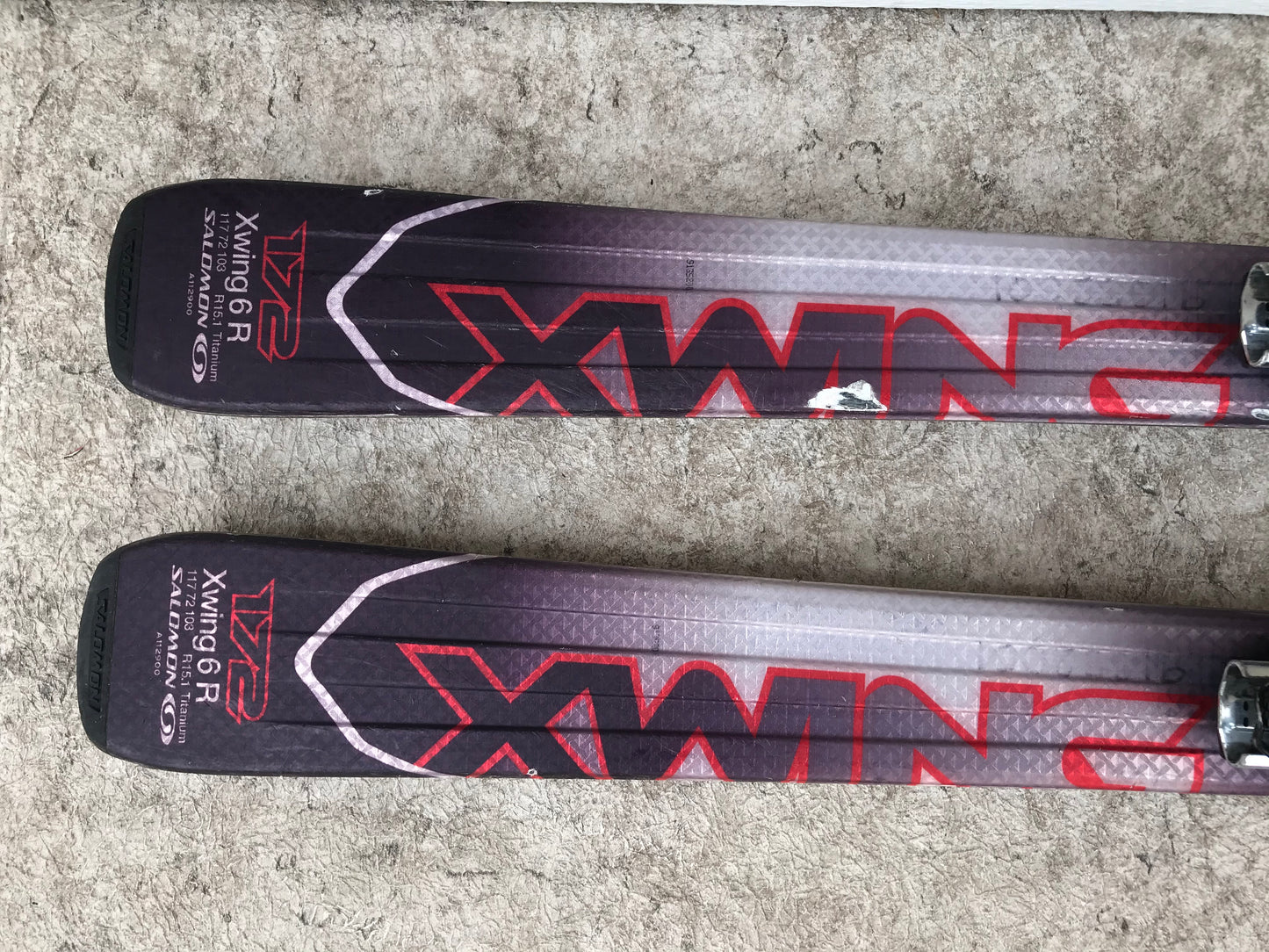 Ski 172 Salomon  XWing Parabolic Red Black Grey  With Bindings