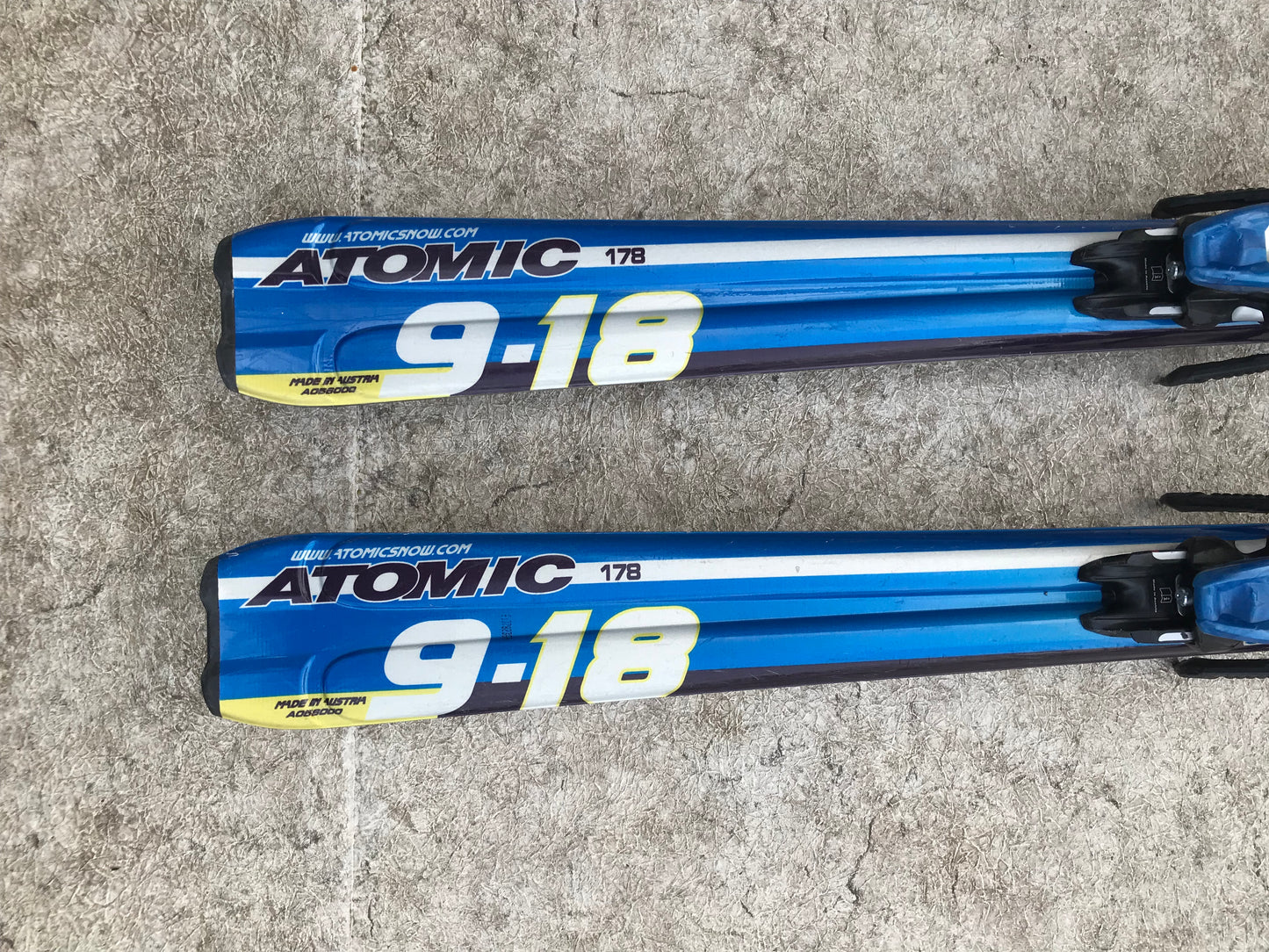 Ski 178 Atomic Blue Silver Black Parabolic With Bindings Excellent