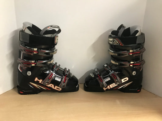 Ski Boots Mondo Size 25.5 Mens Size 7.5  Ladies Size 8.5 297 mm Head Soft Walk Black Red Excellent