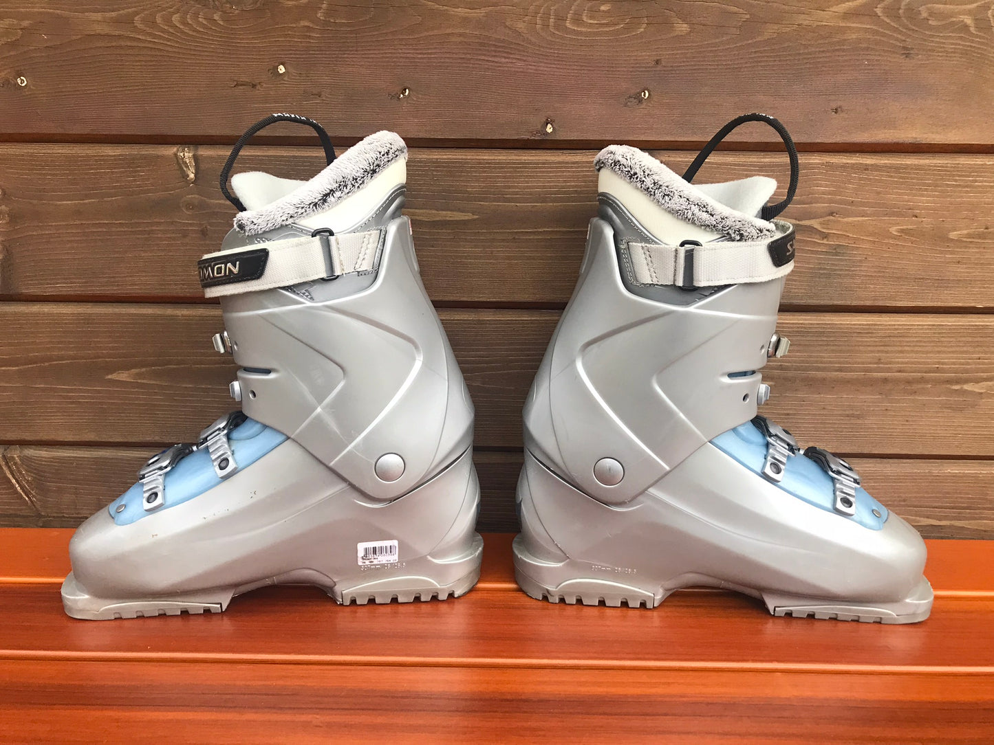 Ski Boots Mondo Size 26.0 Ladies Size 9 307 mm Salomon Irony Grey Blue Excellent