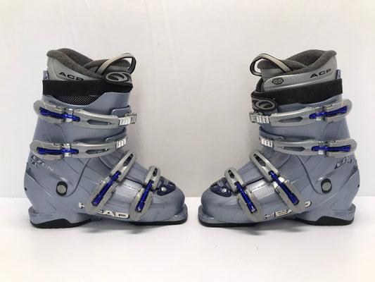 Ski Boots Mondo Size 25.5 Ladies Size 8.5 298 mm Head 7.0 Pearl Blue