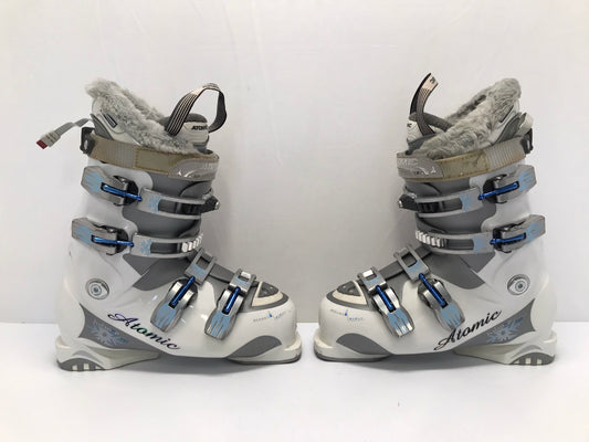 Ski Boots Mondo Size 26.0 Ladies Size 8.5 305 mm Atomic White Grey