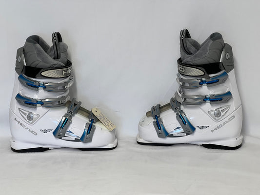 Ski Boots Mondo Size 26.5  Ladies Size 9.5 305 mm Head Edge HF Grey White Blue New Demo Model