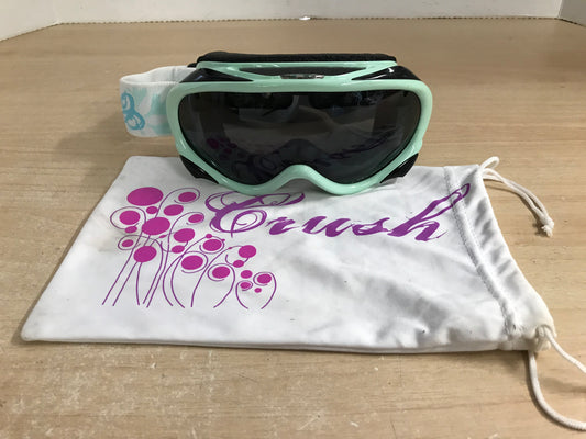 Ski Goggles Ladies Size Small Crush Pearl Teal Black With Bag Excellent