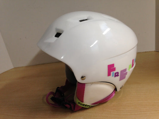 Ski Helmet Child Size 4-7 Firefly Sweety White Pink Excellent