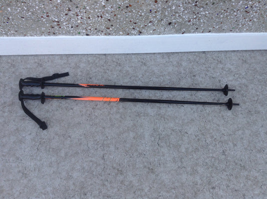 Ski Poles Adult Size 46 inch Head Black Orange Green