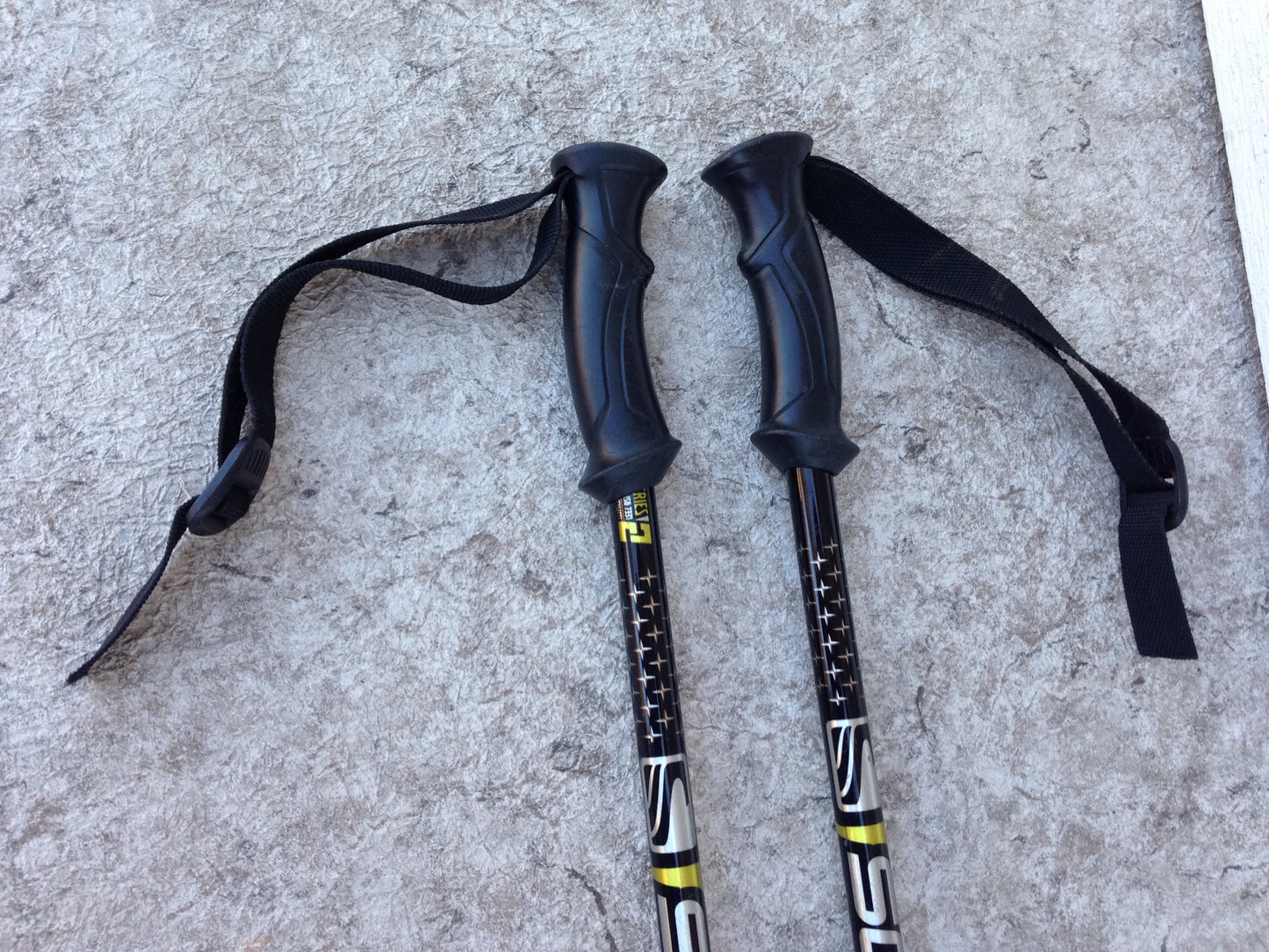 Ski Poles Adult Size 47 inch Scott Tritan Black Chrome Excellent