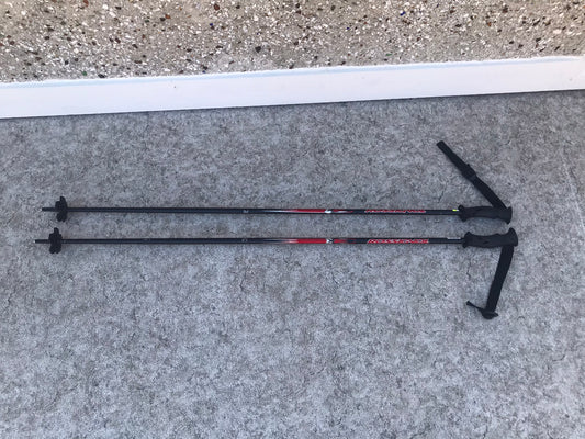 Ski Poles Adult Size 50 inch 125 cm Rossignol Black Red Excellent