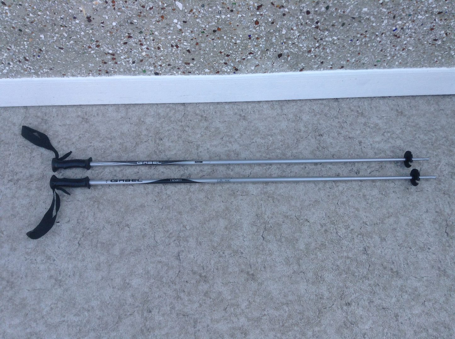 Ski Poles Adult Size 52 inch Gabel Team Black Silver