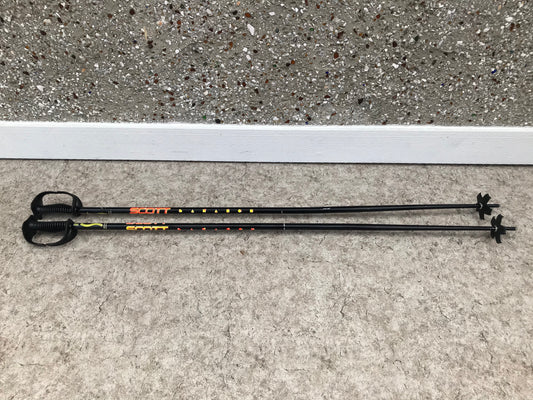 Ski Poles Adult Size 54 inch Scott Black Yellow Orange