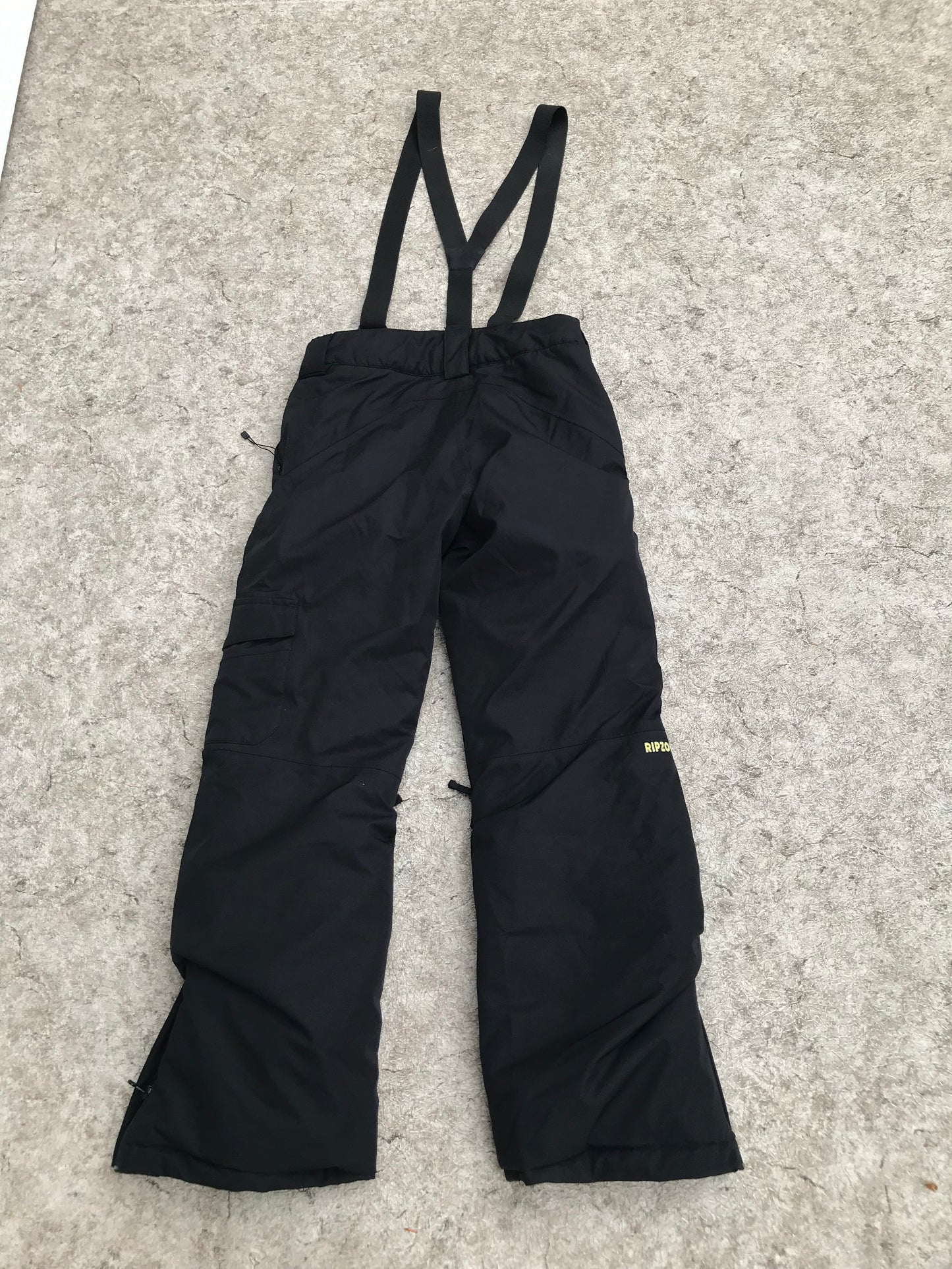 Snow Pants Child Size 10-12 Ripzone 8K Waterproof Black With Straps New Demo Model