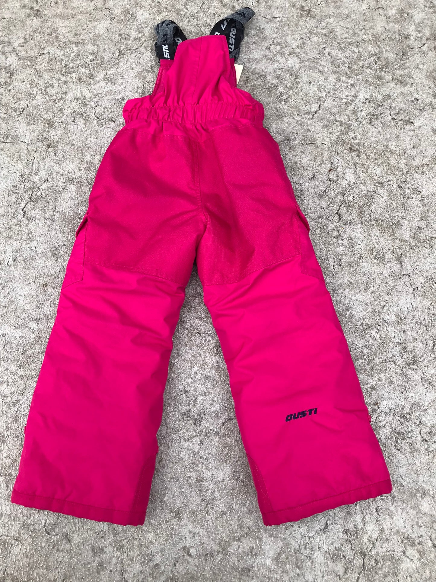 Snow Pants Child Size 6 Gusti Raspberry Pink With Suspenders New Demo Model