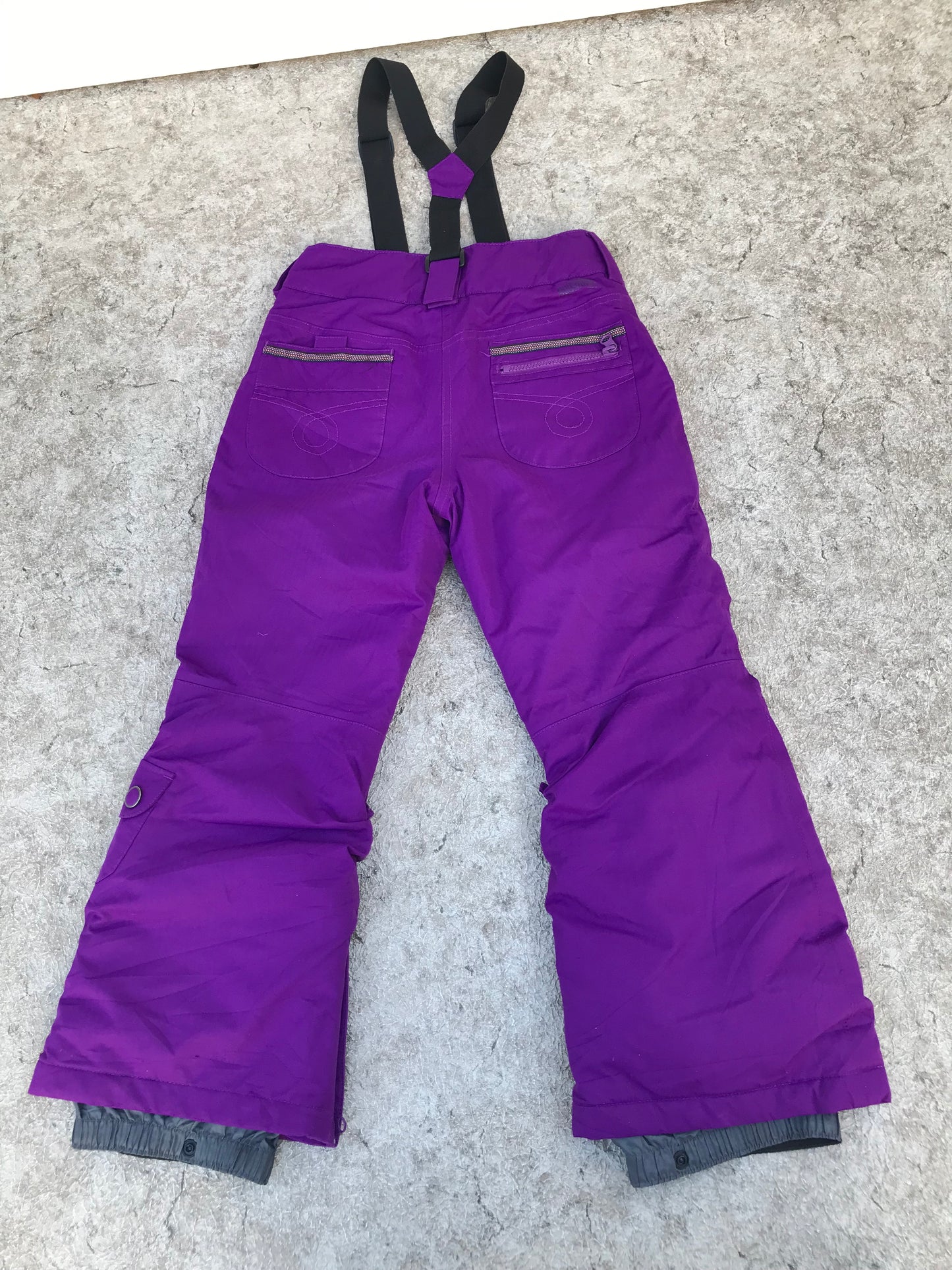 Snow Pants Child Size 8 Firefly Purple With Removeable Straps Excellent