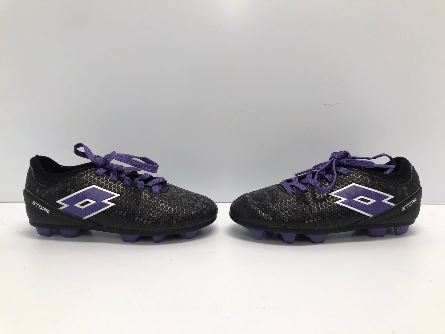 Soccer Shoes Cleats Child Size 12 Lotto Black Purple As New